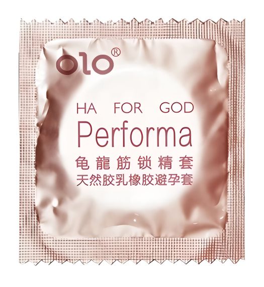 Латексні тонкі текстуровані презервативи з ароматом ванілі OLO - HA FOR GOD Performa, 10 шт sexstyle | Зображення 1