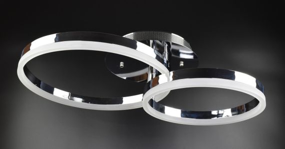 Люстра світлодіодна стельова LED світильник для квартири на стелю лед з пультом 25642 Хром 10х40х62 см.