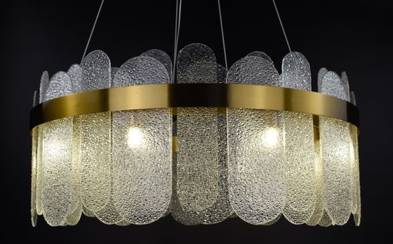 Люстра підвісна на 8 лампочок 26859 Латунь 40-200х60х60 см. | Зображення 4