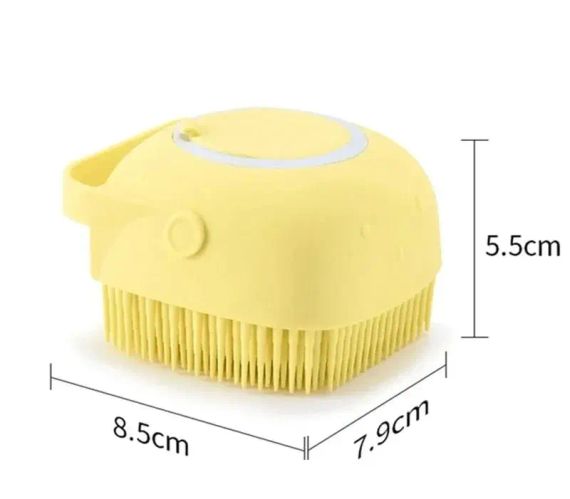 Детская силиконовая массажная мочалка губка для ванны с дозатором | Зображення 2