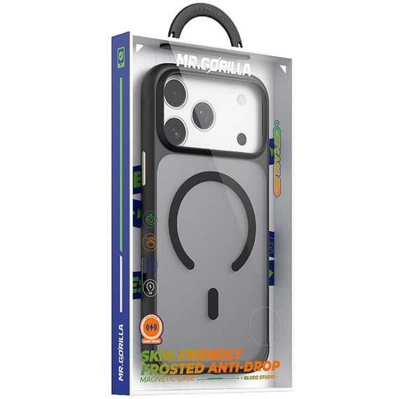 TPU+PC чохол Blueo Skin Friendly Frosted with MagSafe для Apple iPhone 17 Pro Max (6.9") Чорний | Зображення 2