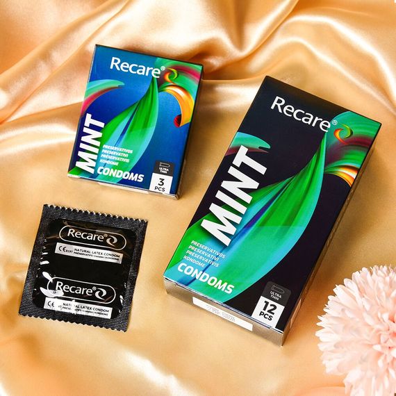 Презервативи Holographic Recare Ultra Thin Mint Condoms 3шт, ультратонкі, аромат: м'ята | Зображення 4