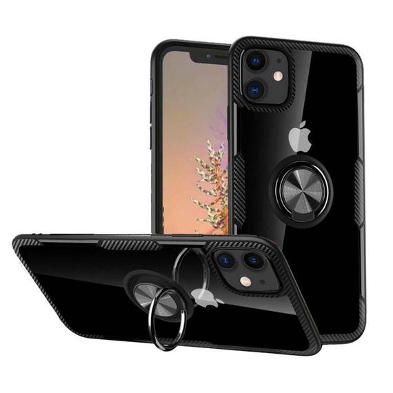 Чехол Primolux Ring Magnetic Stand для Apple iPhone 11 - Black