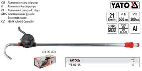 Насос бочковой ручной YATO Польша алюминий 21 л/мин YT-07115