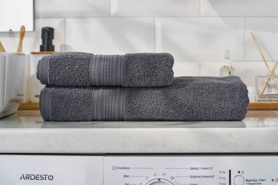 Рушник банний махровий Ardesto SuperSoft ART2270MCP 70х140 см графітовий | Зображення 5