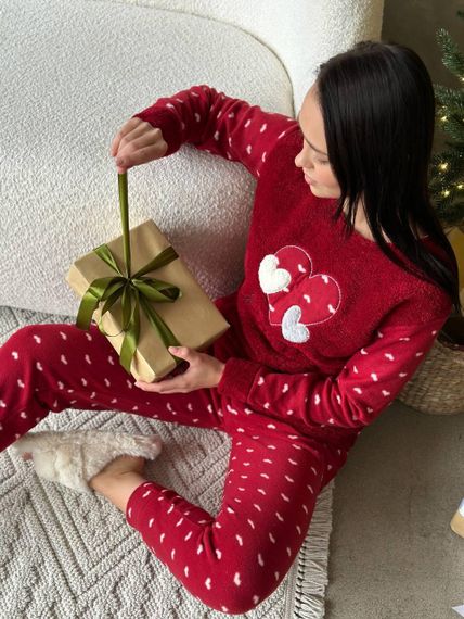 Женская пижама (3316) Бордовый M | Зображення 7