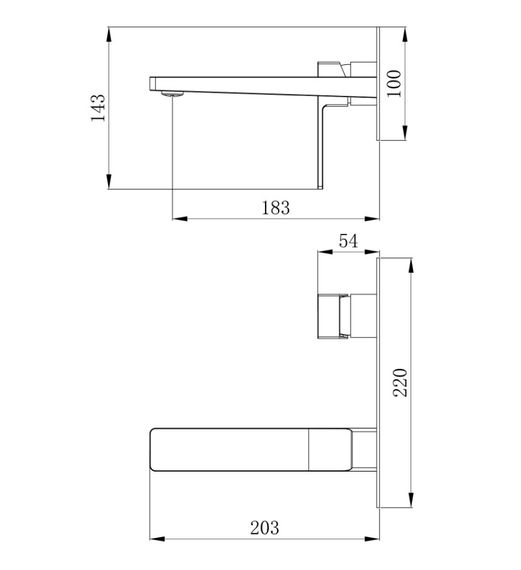 Змішувач для раковини Qtap прихованого монтажу Gemini, Chrome (k35) QTGEM273CRM45693 | Зображення 1