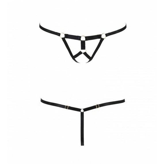 Трусики стрінги зі стреп ARMANDA THONG black - Passion Exclusive, L/XL | Зображення 4