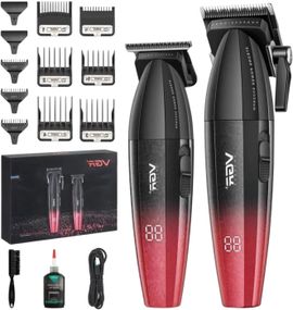 Комплект VGR 2 в 1 V-640 RED акумуляторна машинка для стрижки clipper та тример (45691-V-640_1888)