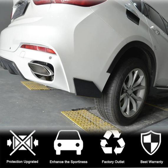 Накладки на задній бампер Flap Карбон (для M-Sport) для BMW X6 F-16 2014-2019 рр | Зображення 1