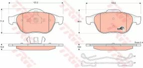 Колодки гальмівні RENAULT Espace/Grand Espace/Laguna/Laguna Estate/Break/Scenic RX4, TRW (G