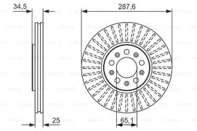 Диск Гальмівний SKODA FABIA/OCTAVIA 97-/VW GOLF IV передн. , BOSCH (0986479914)