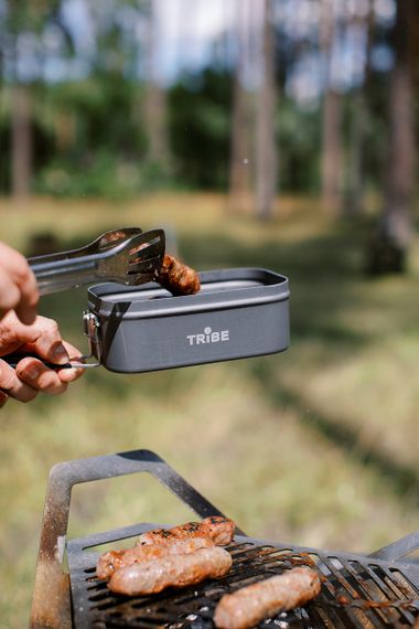 Контейнер для їжі туристичний Tribe Lunch Box Alu 0,5л, ланч-бокс алюмінієвий трайб, контейнер для їжі в похід та риболовлю | Зображення 8