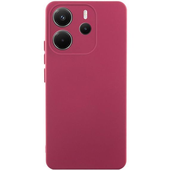 Чохол Silicone Cover Ummi Lakshmi Full Camera (AA) для Xiaomi Redmi Note 14 4G (Int. version) Бордовий / Marsala