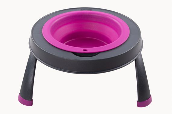 Миска на складній підставці Dexas Dexas Single Elevated Feeder, 360 мл, пурпурний