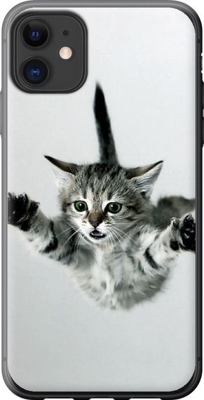 Чехол на iPhone 11 Летящий котёнок "2322u-1722-17620"