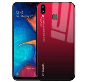 Чехол-бампер Primolux Gradient Glass для Samsung Galaxy A20 2019 (SM-A205) / A30 2019 (SM-A305) - Red