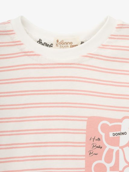Костюм футболка+шорти для дівчинки Mini Papi 40923 86 см Пудровий shop (2000999615306) | Зображення 2