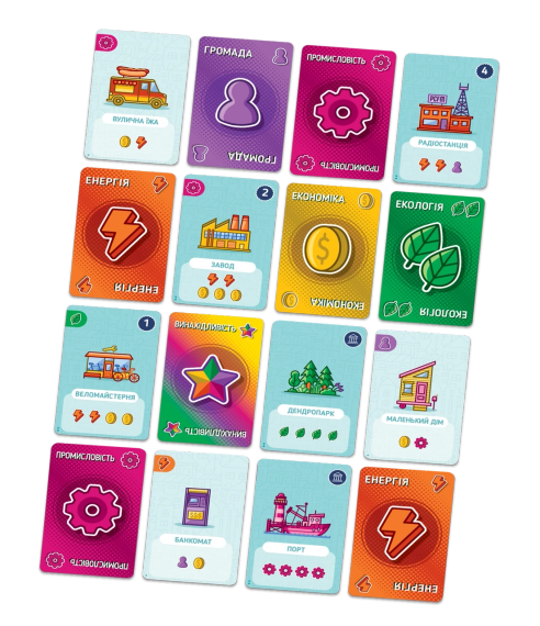 Настольная игра Карточный город (Point City) укр. | Зображення 1