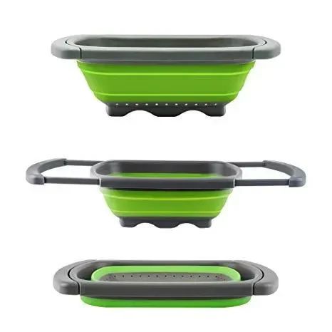 Складаний друшляк Benson BN-091 силіконовий друшлаг для миття овочів та фруктів Бенсон друшлак Бенсон | Зображення 2