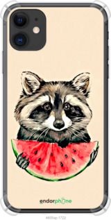 Чохол на iPhone 11 Єнотик з кавуном "4605sp-1722-2448"