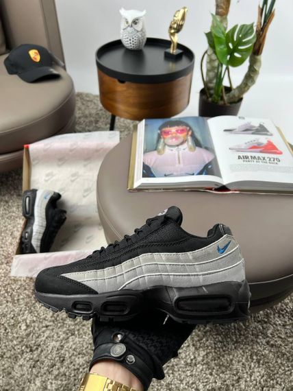 Кроссовки Air Max 95 Black Grey Blue, Вьетнам 44 | Зображення 7