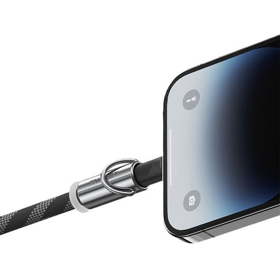 Дата кабель-шнурок Usams US-SJ746 Type-C to Lightning 30W (1.2m) Black | Зображення 3