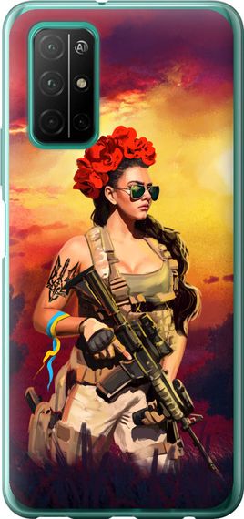 Чехол на Huawei Honor 30S Украинка с оружием "5316u-1897-17620"