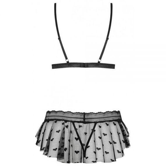 Комплект Obsessive Heartia set 3-pcs black S/M sexstyle | Зображення 1