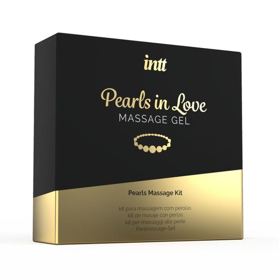 Набір для перлинного масажу Intt Pearls in Love: намисто та силіконовий масажний гель | Зображення 2
