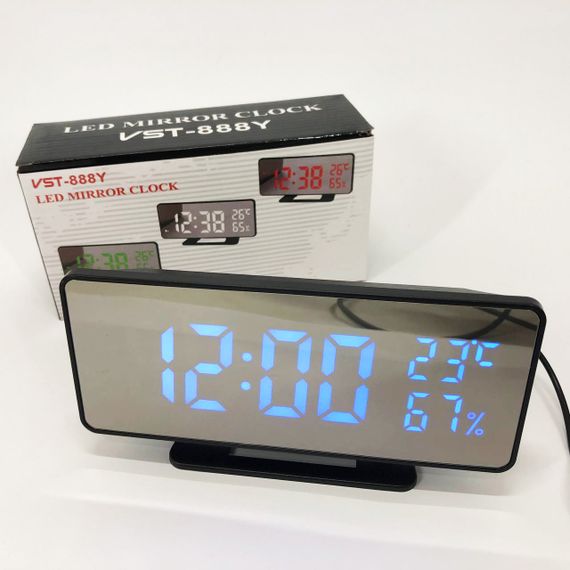 Годинник із зазначенням температури вологості VST-888Y-5, LED настільний годинник KP-91 | Зображення 4