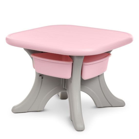 Дитячий столик з двома стільцями NEW TABLE-8 сіро-рожевий | Зображення 1