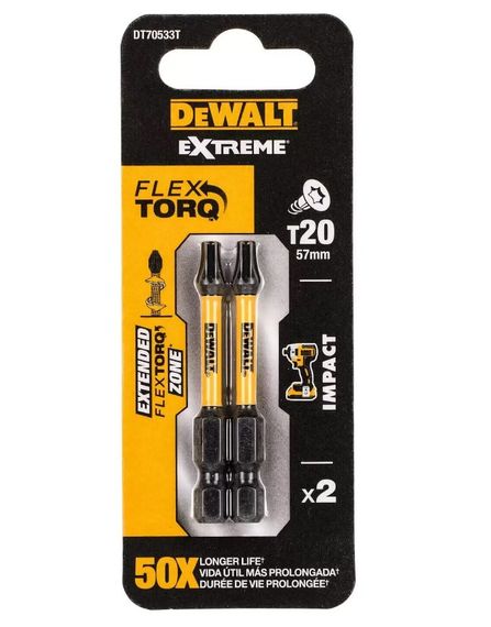 Набір біт DeWalt IMPACT TORSION ударні Torx (DT70533T)