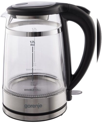 Електрочайник Gorenje K17GDW 1.7 л чорний | Зображення 1