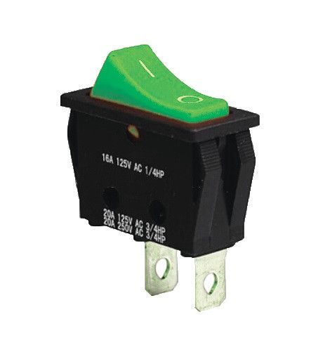 Переключатель KCD3-101 G/B 1 клавиша зеленая Ny95500827