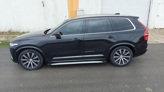 Боковые пороги Shining (2 шт., алюминий) для Volvo XC90 2015- гг | Зображення 7