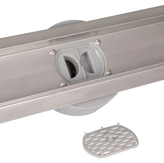 Лінійний трап Qtap Scorpio Tile700 із нержавіючої сталі, під плитку (поворотний сифон/сухий затвор) QTSCOTILE700 | Зображення 3