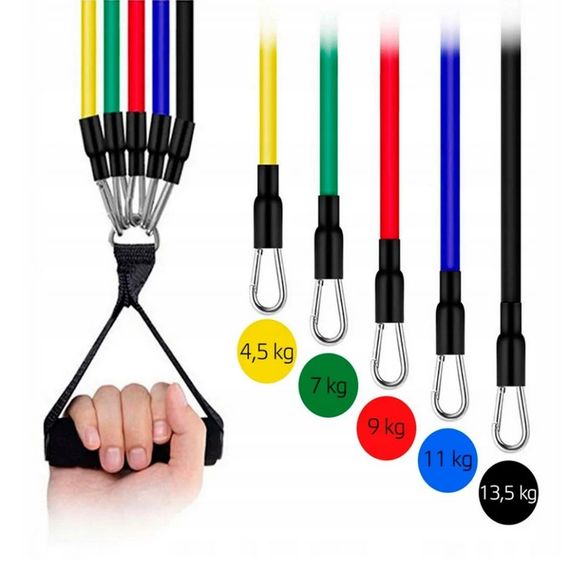 Набор эспандеров трубчатых силовых Power Strength Tube NE-PW-4, 5 шт | Зображення 1