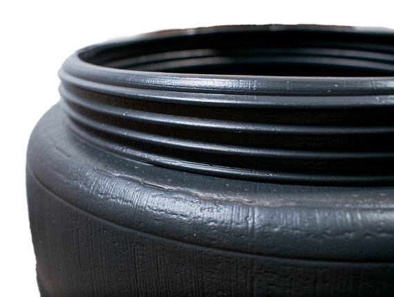 Бочка пластиковая  40 л техническая черная бидон  широкая горловина емкость для воды | Зображення 4