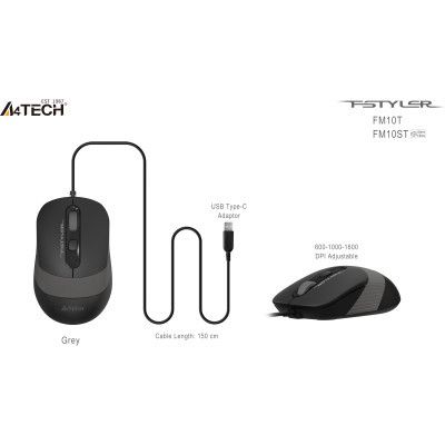 Мышка A4Tech FM10ST USB Grey (4711421990134) | Зображення 7