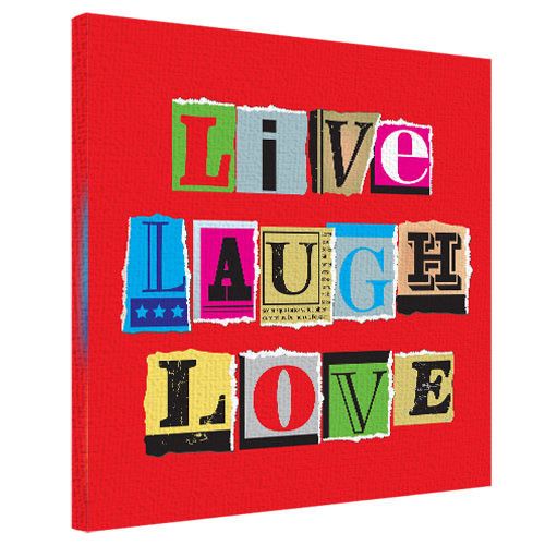 Картина на холсте Live laugh love 50х50 см (H5050_DVD036)