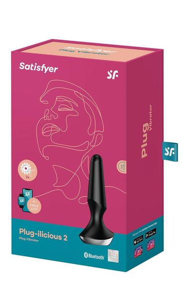 Анальна пробка з функцією керування зі смартфона Satisfyer Plug-Ilicious, чорний sexstyle | Зображення 5