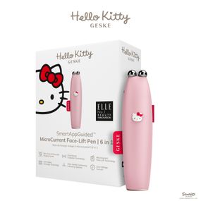 Микротоковая ручка для подтяжки кожи лица GESKE MicroCurrent Face-Lift Pen 6в1, Розовый