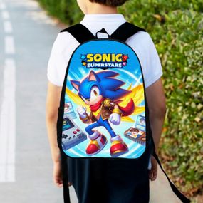 Рюкзак детский Супер Соник"Super Sonic" 34х27см,городской ранец для мальчика с принтом (00560)