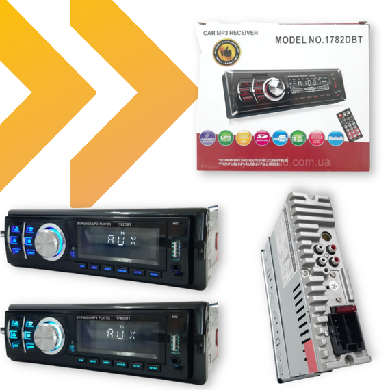 Автомагнітола XPRO DIN MP3 USB 2USB-зарядка TF bluetooth знімна панель(MER-14239_815)