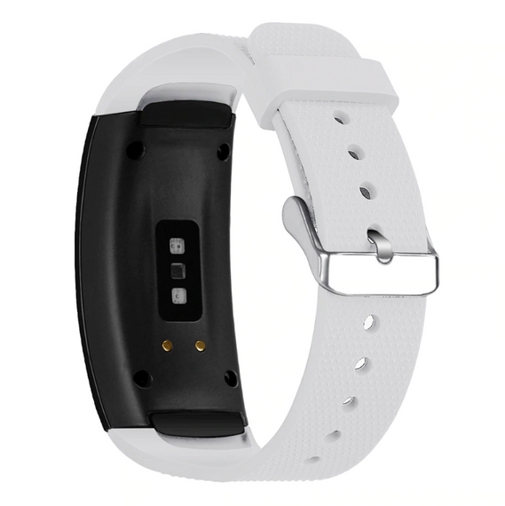 Силиконовый ремешок Primo Classic Shape для Samsung Gear Fit 2 / Fit 2 Pro (SM-R360 / R365) - White | Зображення 2