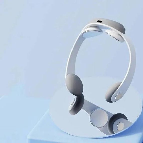 Масажер імпульсний для шиї Neck Massager PR-A09 Сірий