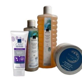 Подарочный SPA набор Avon «Мальдивские пески»: пена для ванны 500 мл + гель для душа 250 мл + скраб для ног + крем-баттер
