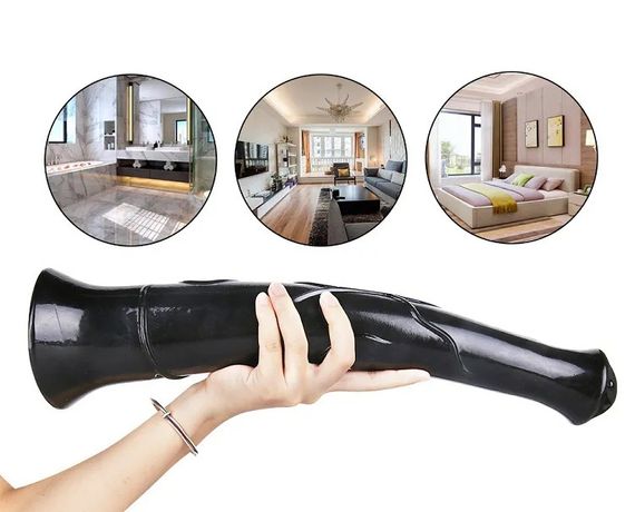 Реалістичний кінський фалоімітатор чорного кольору з присоскою (40*6 см) | Зображення 7