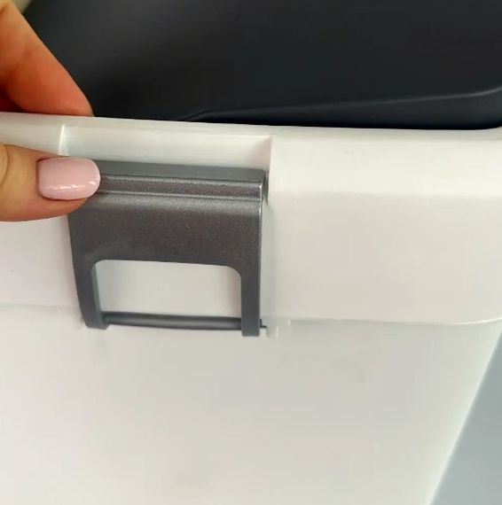 Відро для сміття Motek на 18 л з поворотною кришкою 27.5х27.5х41 см Біле (COB-411) | Зображення 2